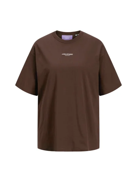 JJXX Tricou JXSTUDIO VESTERBRO maro închis alb