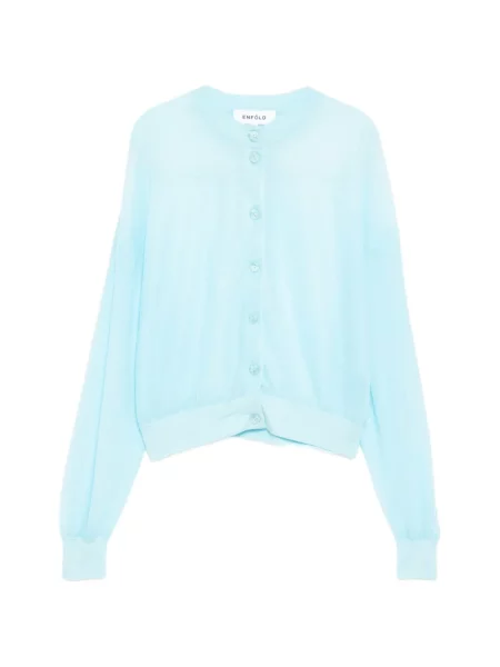 Kardigan Enfold z dekoltem w serek niebieski
