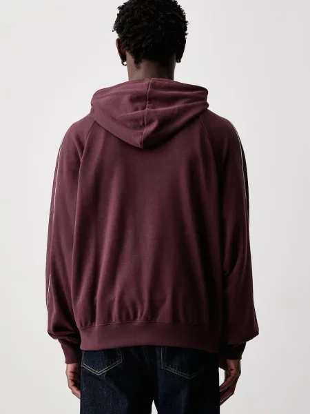 New Balance kapucnis melegítőfelső férfi pamuttal piros