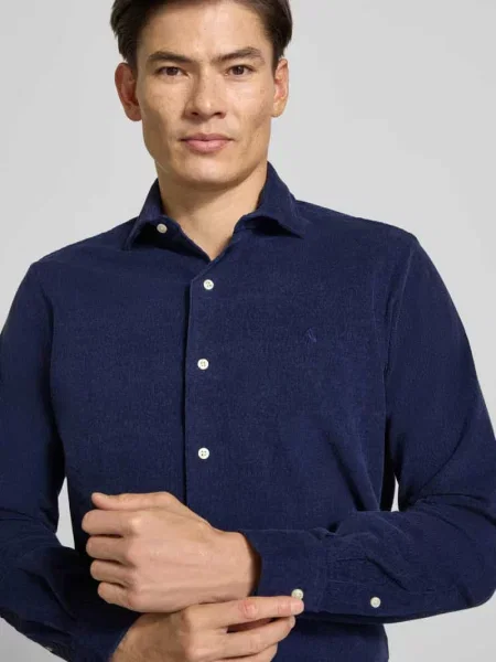 Koszula casualowa o kroju custom fit z mieszanki bawełny Polo Ralph Lauren granatowa