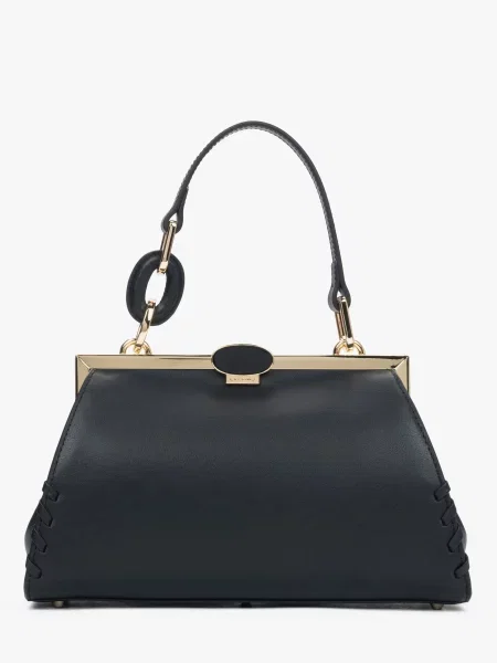 Кожаная сумка Cromia черная