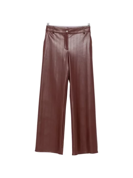 Pantaloni palazzo Patrizia Pepe din piele maro