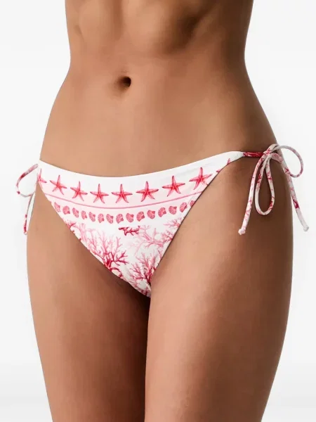 Bikini Mc2 Saint Barth cu imagine cu legături alb