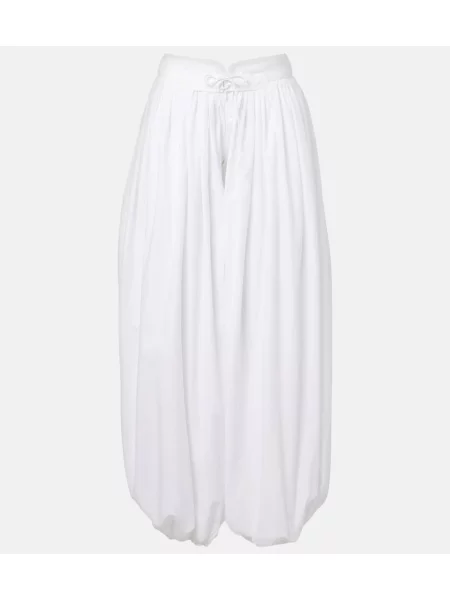 Pantaloni Christopher Esber din poplin alb