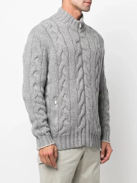 Cardigan Brunello Cucinelli tricotate gri