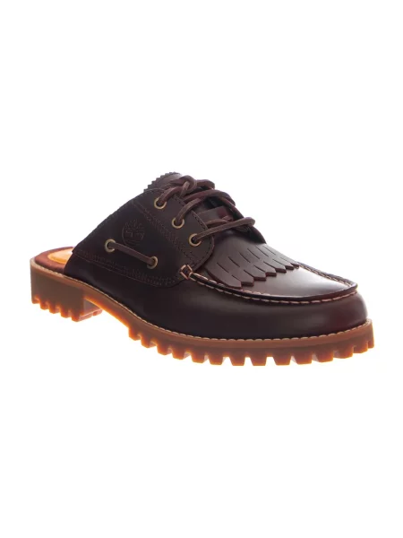 Klapki mules Timberland skórzane brązowe