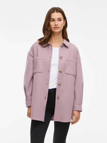 VILA Geacă de primăvară-toamnă VIKIMMI mauve