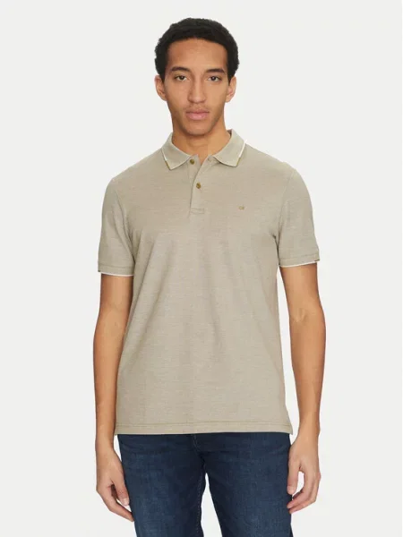 Polo majica Calvin Klein bež