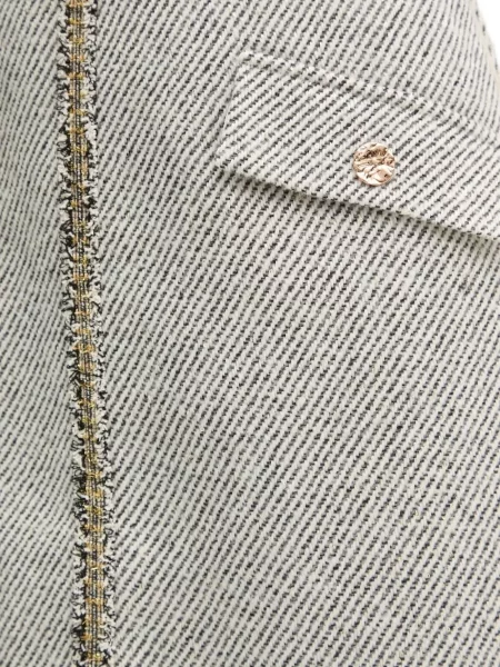 Fustă Bruuns Bazaar din tweed gri