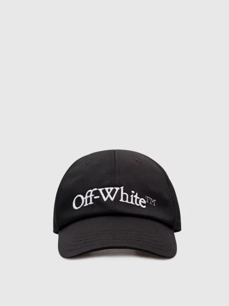 Кепка з фактурною вишивкою логотипа Off-white чорна