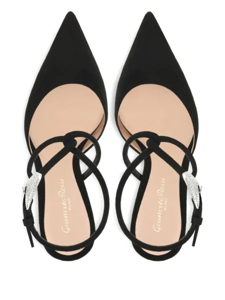 Pantofi cu toc Gianvito Rossi slingback negru