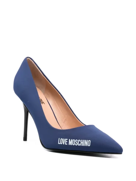 Pantofi cu toc Love Moschino cu imagine albastru