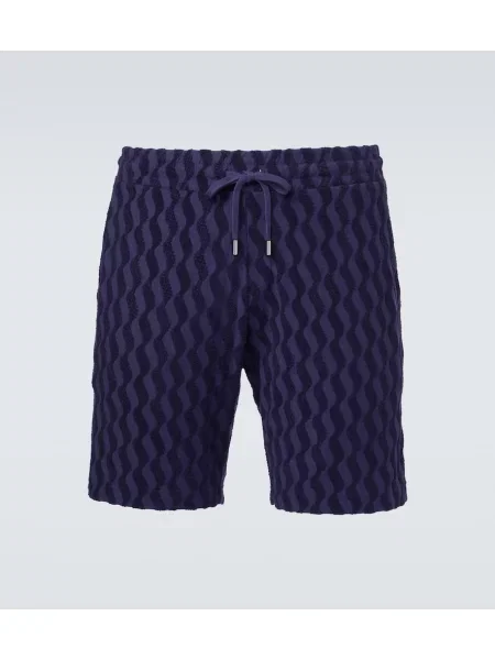 Pantaloni scurți Frescobol Carioca din material terry albastru