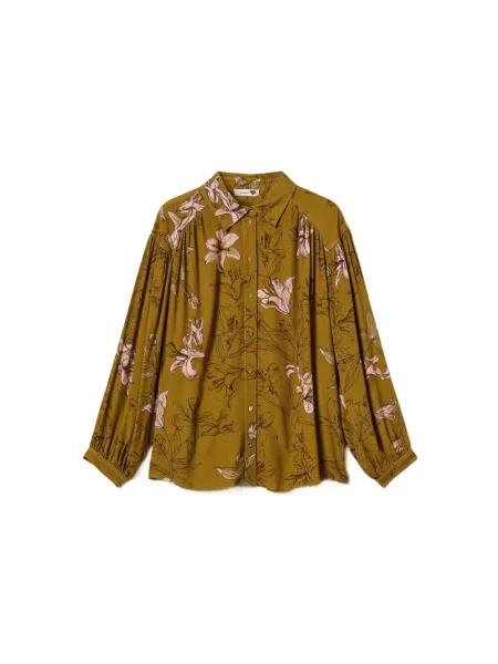 Cămașă Twinset cu model floral maro