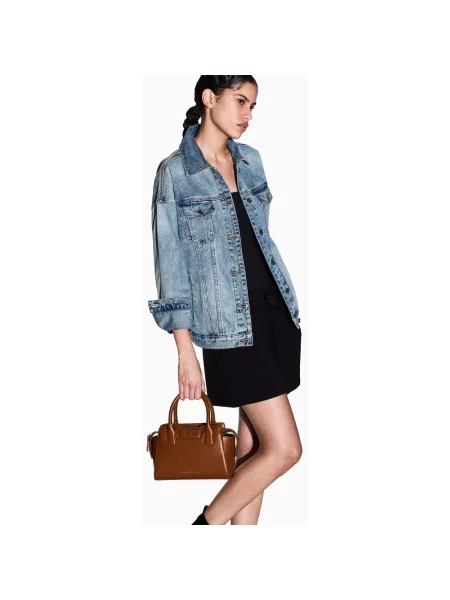 Geantă shopper Armani Exchange maro
