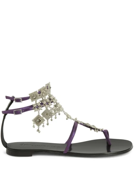 Sandale Giuseppe Zanotti din piele de căprioară violet