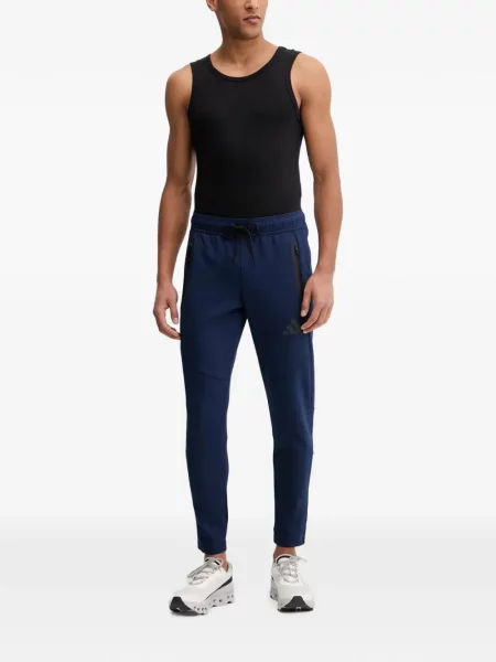 Pantaloni Adidas cu dungi alergare negru