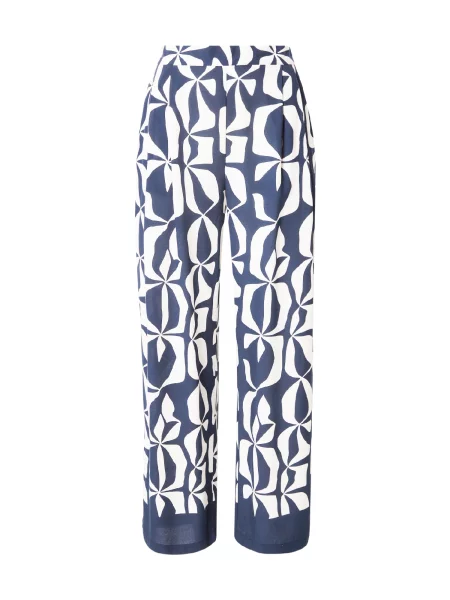 ZABAIONE Pantaloni albastru marin alb