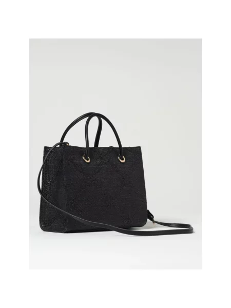 Torba plażowa Elisabetta Franchi z autografem czarna