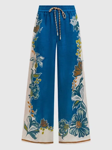 Палаццо Luda з льону Alemais сині