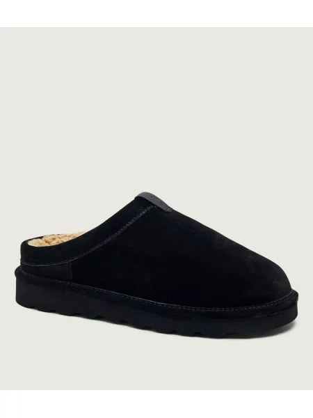 POLO RALPH LAUREN Papuci de casă Reade | piele întoarsă negru