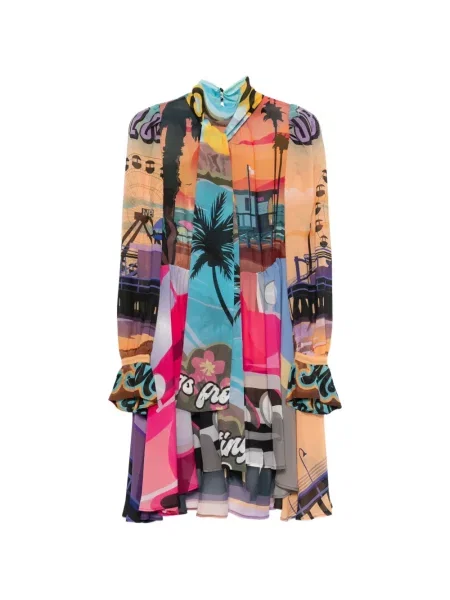Bologna rochie mini Marco Bologna cu funde portocaliu