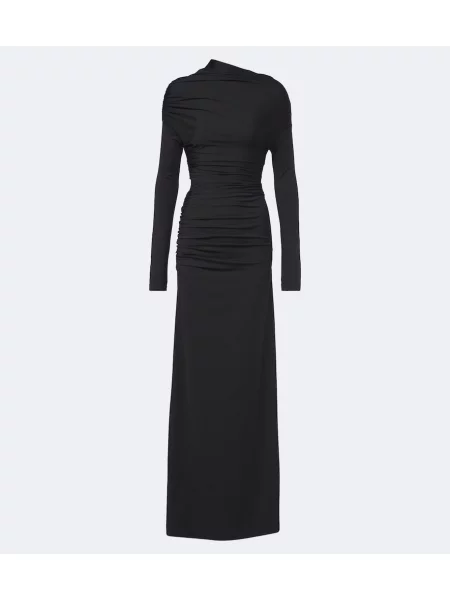 Rochie Victoria Beckham din jerseu drapată negru