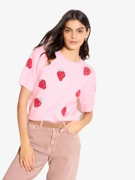 Friends Like These Pulover roz deschis roșu