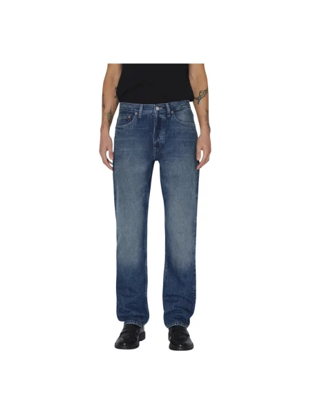 Jeansy straight leg Dr. Denim niebieskie