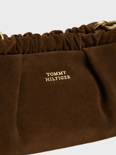 Замшева сумка Tommy Hilfiger коричнева