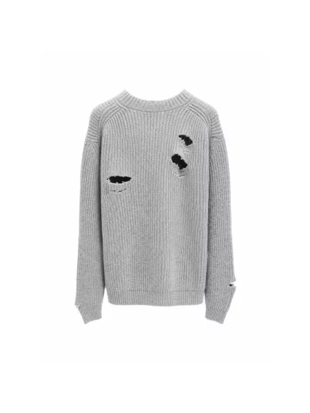Sweter Haikure wełniany szary