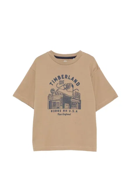 Koszulka dziecięca Timberland brązowa