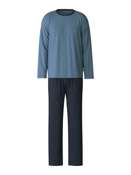 CALIDA Dolga pižama / temno modra