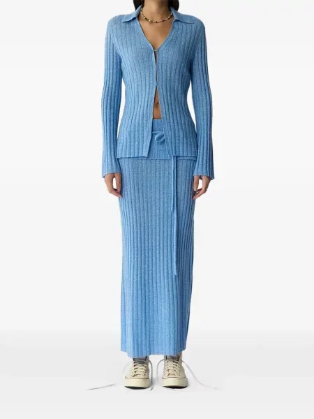 Kołnierzykowy kardigan Guest In Residence niebieski