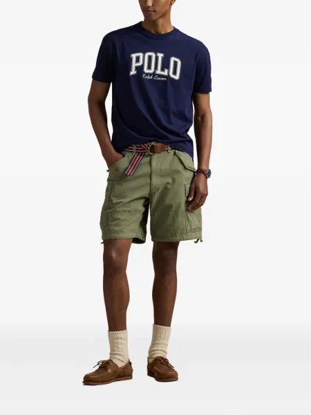Ριγέ polo Polo Ralph Lauren με κουκούλα με αυτόγραφο λευκό