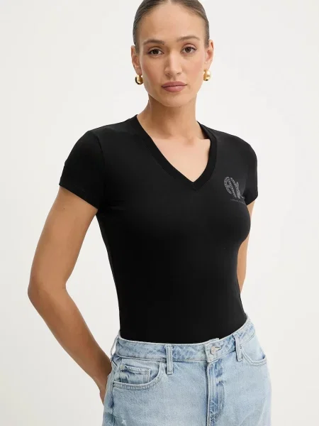 Тениска Armani Exchange дамска черно
