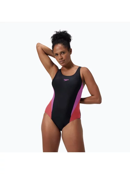 Costum de baie întreg pentru femei Speedo Colourblock neon violet