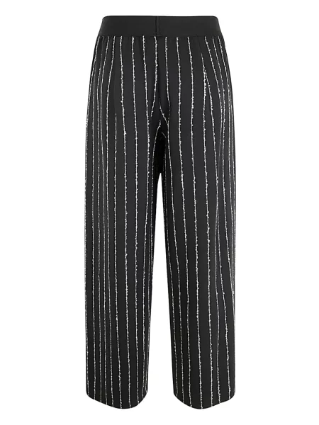 Pantaloni Maria Calderara cu dungi negru