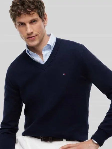 Tommy Hilfiger Sweter Granatowy niebieski