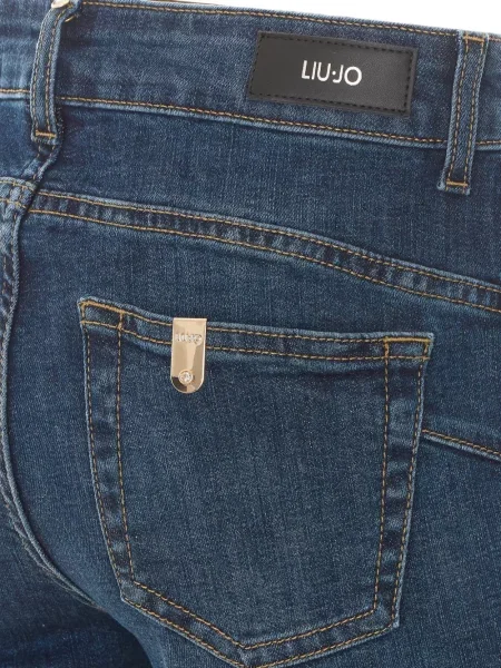 Mršav skinny fit traperice Liu Jo s autogramom plava