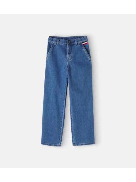 Gyerek egyenes szárú farmernadrág Moncler Enfant kék