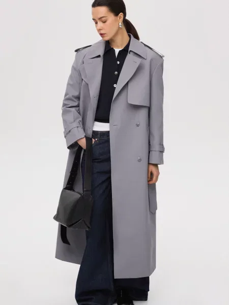 Тренч Estro сірий
