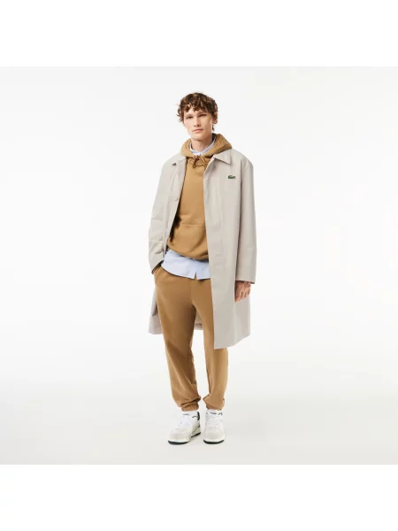 Lacoste Lekki Wodoodporny Płaszcz Przeciwdeszczowy Z Bawełny Twill szary