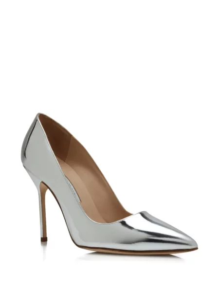 Pantofi cu toc Manolo Blahnik argintiu