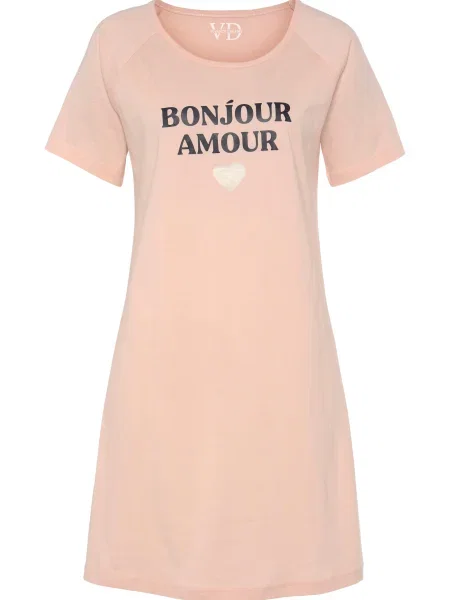 VIVANCE Spalna srajca kremna / nočno / puder modra