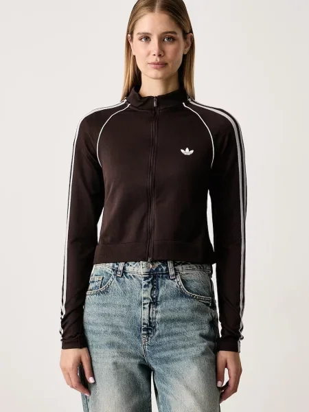 Adidas Jopa Essentials 3 Stripes Seamless Tracktop rjava