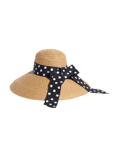 Lipsy Pălărie maro cămilă / negru alb