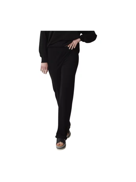 Spodnie Alpha Studio z dżerseju czarne