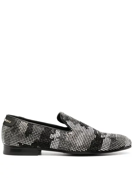 Mocasini Philipp Plein cu model camuflaj negru