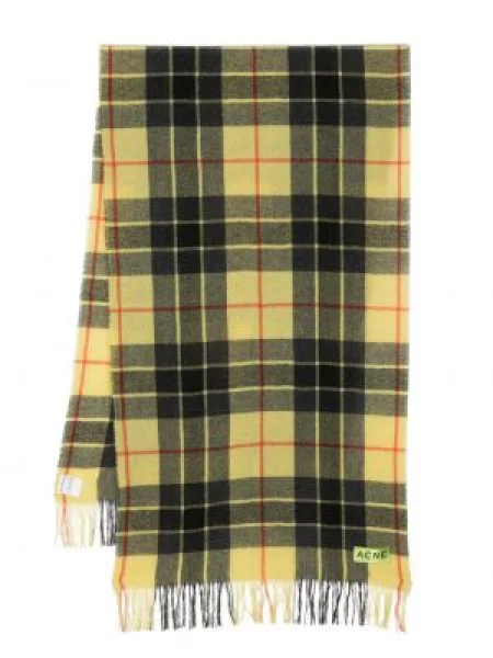Fular Acne Studios cu franjuri în carouri